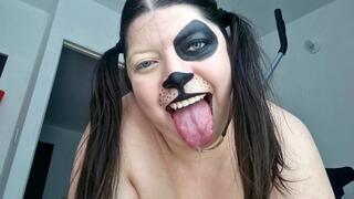 Drooling pet tongue