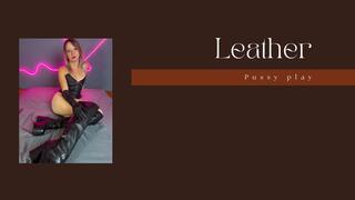 pussy play in leather