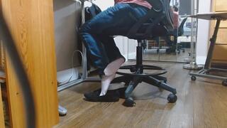 Nylons MUST come off and bare feet in flats