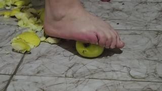 Apple crush barefoot