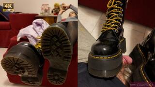 Boot ball stomping under her heavy dirty soles