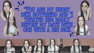 I'm about to leave and you, a short cock, speak to me