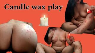 Candle wax all over my body