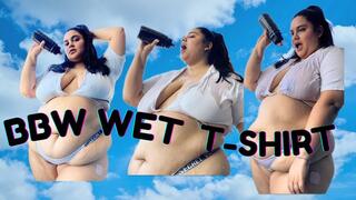 BBW WET T-SHIRT ON BALCONY