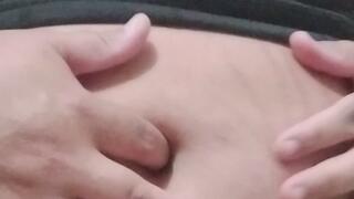 Playing video games while i rub my belly