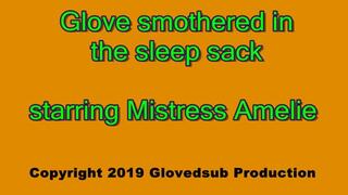 Gloved smothered in the bondage sack Full HD (1080p) starring Mistress Amelie