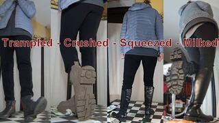 Unknowingly trampled on and crushed to be milked under her heel finally - VD11