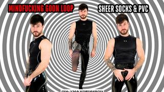 Mindfucking good loop sheer socks & pvc