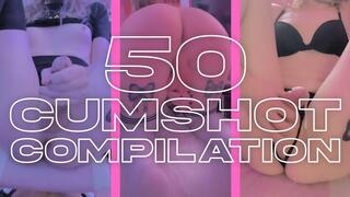 Trans girl cums 50 times in over 30 minutes (Mega Cumshot Compilation!)