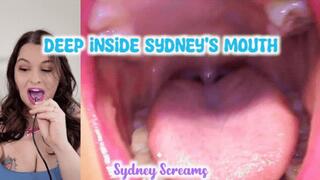 Deep Inside Sydney's Mouth - Sydney Screams Shows Off Mouth, Tongue, Throat, and Uvula with Endoscope - HD 1080 MP4