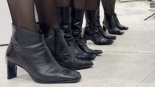 toe heel tapping in leather boots