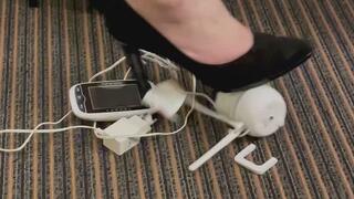 Angry trampling with High Heels on my old Camera