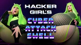Hacker Girl's Cyber Attack Swell - Body Expansion Revenge