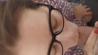 Glasses Blowjob Facial