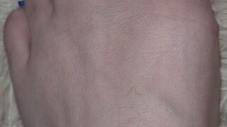 Waxing my feet and shaving my legs and pussy