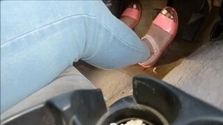 Driving hard sexy pink sandals