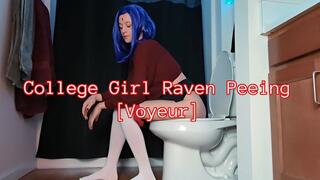 College Girl Raven Sage Eldritch Peeing [Voyeur] SD