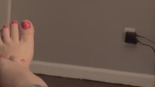 A sensual foot tease