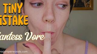 A TINY MISTAKE- (Giantess Vore)