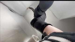 A Giantess Shoejob with Adidas Campus Sneakers - Cock Trampling, Shoejob, CBT and Giantess and Upskirt - POV Views - Tramplegirl uses her well worn sneakers and let him explode on her shoes - !! Cockview only !!- 4k
