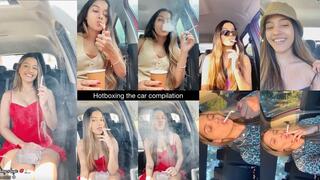Angie hotboxing the car compilation