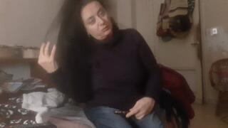 BRUSHING MY LONG HAIR