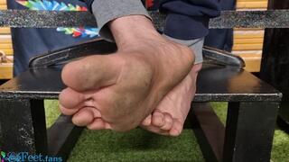 Slave's View Under My Desk - Worship My Feet