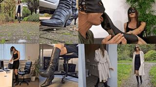 Slave has to lick disgusting street dirt and mud from my boots