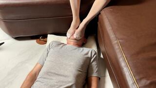 My Feet On Face Of White Slave | Pantyhose Domination | 720p