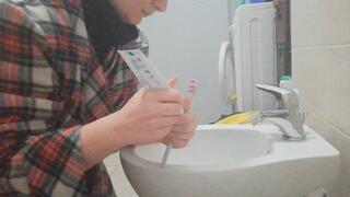 I brush my teeth in the bidet while spitting and coughing up phlegm!