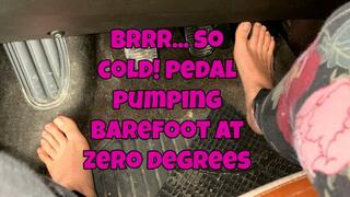 it's so cold! pedal pumping barefoot in 0 degrees