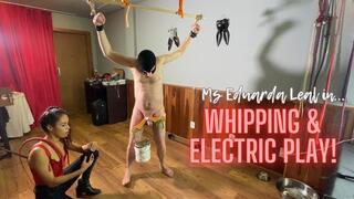 Ms Eduarda Leal uses slave for whipping and electroplay (1080 EN-sub)