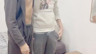 my brutal friend and I use a slave to clean our feet after a workout