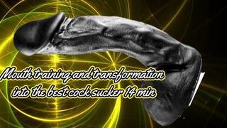 Mouth training and transformation into the best cock sucker 14 min