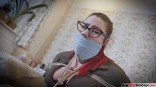 Lacey - Real Estate Agent HD ( Tape Gagged , Clear Tape Gag , OTM gag , Neck Tie , Rope Bondage , BBW Bondage )