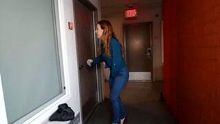 INEED2PEE Misty Rein barely gets her jumpsuit off pissing JMI