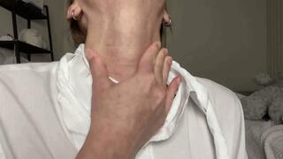 My deep throat thin neck