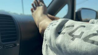 My wife’s car feet