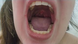 Seductive Tongue and Throat close-up