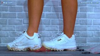 Trampling The Cum From His Balls In My Dirty Fila Disruptors - Bug Cam - A134BUG