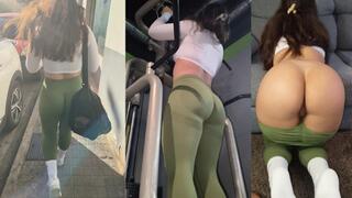 POV: Incredible big-ass brunette rewards me by fucking after training at the gym
