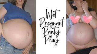 Wet Pregnant Panty Play - A pregnant masturbation scene featuring Belly Fetish, Panty Play, Wet Hairy Pussy, & Masturbation ft MILF Sassypantz