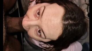 Sloppy blowjob ends in facial