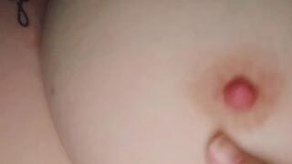 Mommy tits, pink nipples and a throbbing pussy