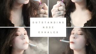 Custom - Outstanding Nose Exhales - Smoking 2 Marlboro Red