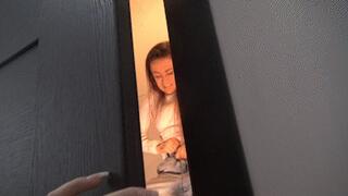 Spying in the toilet! mp4 HD