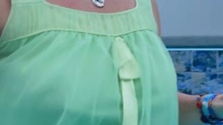 Carissa in vintage babydoll nightgown swimming and erotic flirting Part 1