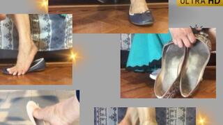 Several flats well worn shoeplay