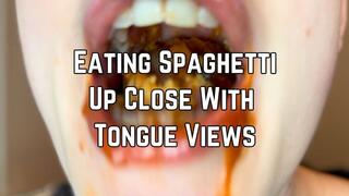 Phoenix Bates Eats Spaghetti Messily With Mouth Open 1080p | ASMR | Mukbang | Messy Eating | Tongue Views | Open Mouth Chewing | Drinking Water | Burping