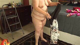 I m gonna hurry up and cum down off this step ladder so I don t get caught by the plumber with my pussy showing, this could be nuts - BBW SSBBW